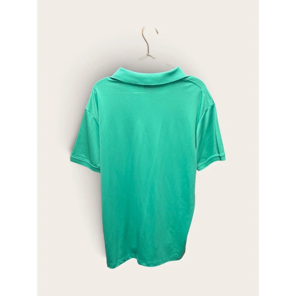 US Polo Assn Mens Large Green Short Sleeve Performance Stretch Polo Shirt EUC
